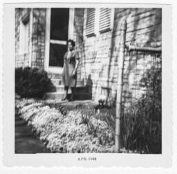 Unidentified Woman on House Steps, circa 1968