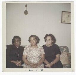 Unidentified Group of Women on a Sofa, circa 1966