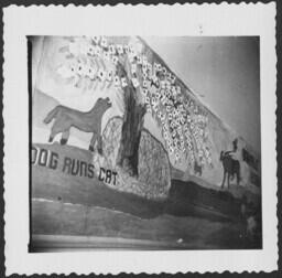 Artwork Covering a Bulletin Board, circa 1952