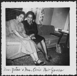 Mrs. Yates & Mrs. Orrie Mae Jones, circa 1958