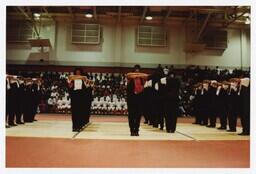 A Step Team on a Basketball Court at the Homecoming Step Show, 1992