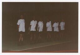 A Step Team on a Basketball Court at the Homecoming Step Show, 1992