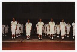 A Step Team on a Basketball Court at the Homecoming Step Show, 1992