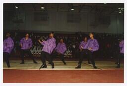 A Step Team on a Basketball Court at the Homecoming Step Show, 1992