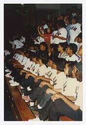 A Step Team Μu Phi Mu Sit at a Homecoming Step Show, 1992