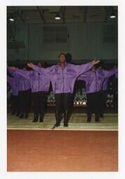 A Step Team on a Basketball Court at the Homecoming Step Show, 1992