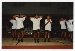 A Step Team on a Basketball Court at the Homecoming Step Show, 1992