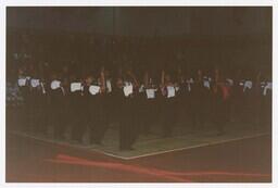 A Step Team on a Basketball Court at the Homecoming Step Show, 1992