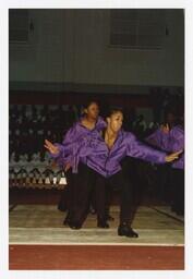 A Step Team on a Basketball Court at the Homecoming Step Show, 1992