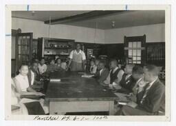 A Group of Students in a Biology Lecture Class, 1948