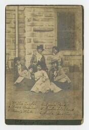 A Group of Women Seated Outside "Playing Truant", circa 1930