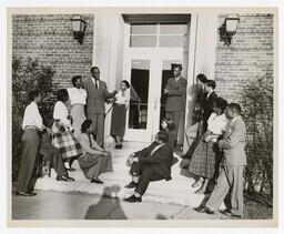 A Group of Religious Life Committee Members Outside a Building, circa 1955