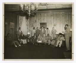 A Group of Students in a Living Room, circa 1950