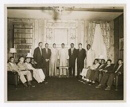 A Group of Students in a Living Room, circa 1950