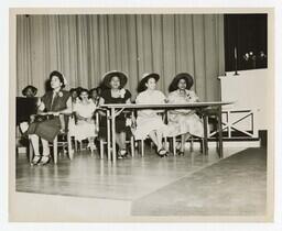 A Group of Women on Stage at an Event, circa 1950