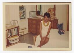 A Member of the Zeta Phi Beta Sorority in a Dorm Room, April 1967