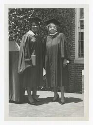 Addie Shropshire and Laura Nesbitt Thompson at Commencement, 1966