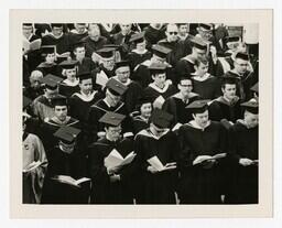 An Audience of Faculty at Commencement, circa 1965