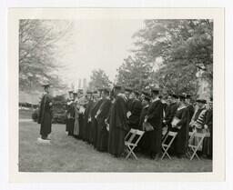 An Audience of Faculty at Commencement, circa 1960