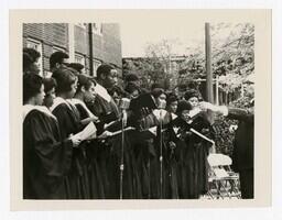 A Chorus on Stage at Commencement, circa 1965