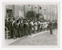 A Chorus on Stage at Commencement, circa 1965