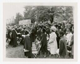 An Audience of Graduates and Faculty at Commencement, circa 1965