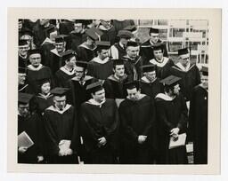 An Audience of Faculty at Commencement, circa 1965