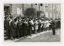 A Choir Performs at Commencement, circa 1970