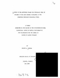 A study of the attitudes toward the itinerancy held by members of the 1966 general conference of the Christian Methodist Episcopal Church, 1969