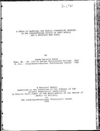 A study of marriage and family counseling methods in the Presbyterian Church of East Africa and a proposed new model, 1982