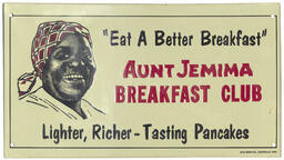 Aunt Jemima Breakfast Club Sign, circa 1955