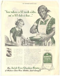 Quaker State Motor Oil Advertisement, circa 1955