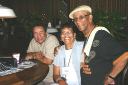 Tommy Lennon, Ann Simpson, and Wally Anderson, Harlem River Houses Reunion, June 9, 2005