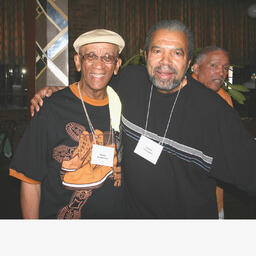 Wally Anderson and Clyde Morgan, Harlem River Houses Reunion, June 9, 2005