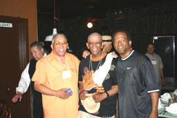 Harry Banks, Wally Anderson, and Damon Banks, Harlem River Houses Reunion, June 9, 2005