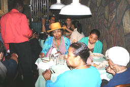 Barbara Scott, Shirley Scott, and Mrs. Scott, Harlem River Houses Reunion, June 9, 2005