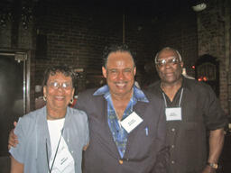 Ann Simpson, Ronald Johnson, and Ernie Osborne, Harlem River Houses Reunion, June 9, 2005