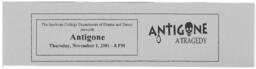 Antigone Ticket, Thursday, November 1, 2001