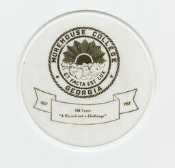 Morehouse Centennial Commemorative Coaster, circa 1967