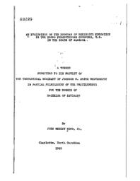 An evaluation of the program of religious education in the negro Presbyterian churches, U. S., in the state of Alabama, 1948