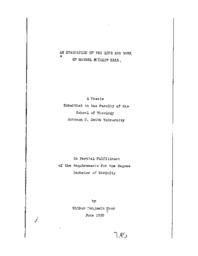 An evaluation of the life and work of Mansel Phillip Hall, 1950