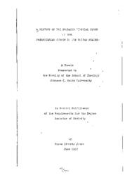 A history of the Snedecor Memorial Synod of the Presbyterian Church in the United States, 1952