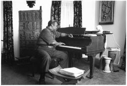 C. Eric Lincoln at His Piano, circa 1990