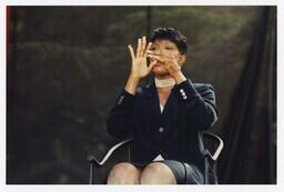 A Sign Language Interpreter at Commencement, 2000