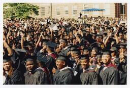 A View of Graduates at Commencement, 2000