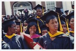 A View of Graduates at Commencement, 2000