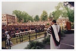 A View of Wynton Marsalis and Graduates at Commencement, 2001