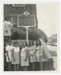 Bethel AME Church Sign and Women, circa 1960