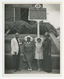 Group of Women with George A. Sewell in Front of Bethel AME Church, circa 1970