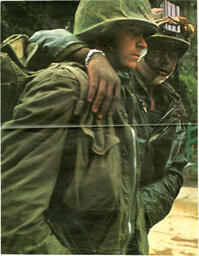 Photo of African-American and White Soldier from magazine